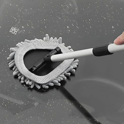 BESULEN Car Windshield Cleaning Tool, Extendable Handle Vehicle Window Cleaning Kit with 3 Reusable Pads, Automotive Interior & Exterior Windscreen Cleaner, Universal for SUV RV Truck (Triangle) - size: Triangle