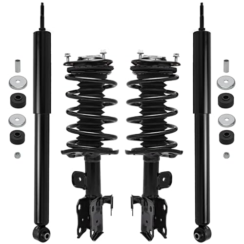 Detroit Axle - Struts Shocks Suspension Kit for Toyota 2010-2015 Prius Front Struts w/Coil Spring Rear Shock Absorbers 2011 2012 2013 2014 Replacement - size: 4AQ47049/Shock Kit