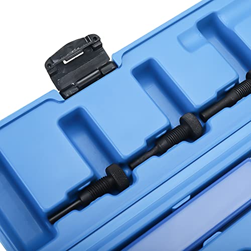 8MILELAKE Universal Camshaft Pulley & Fan Clutch Removal Holder Set, Pulley Holder Spread Interchangeable Pin Fan Clutch Tool Set