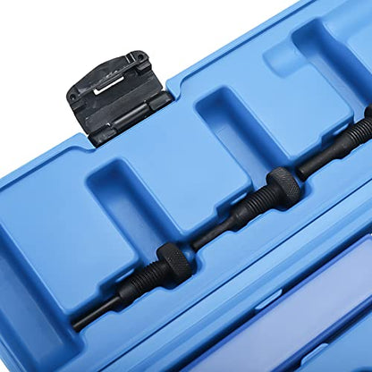 8MILELAKE Universal Camshaft Pulley & Fan Clutch Removal Holder Set, Pulley Holder Spread Interchangeable Pin Fan Clutch Tool Set