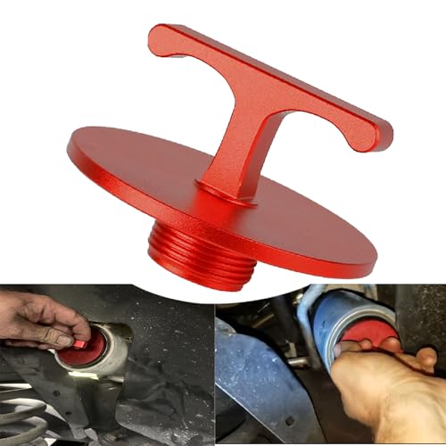 Aluminum Alloy Oil Filter Plug tool, for Dodge Ram 2500, 3500, 4500, 5500 Cummins Turbo Diesel 5.7L 5.9L 6.4L 6.7L MO285 05083285AA Oil Filter Cap Off Tool-car accessories-oil Filter Removal tool - color: red