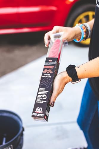 P&S Reset Clay Decontamination Towel – Fine Grade Clay Towel for Car Paint, Removes Fallout, Overspray & Rail Dust, Enhances Gloss & Sealant Bond, 12" x 12
