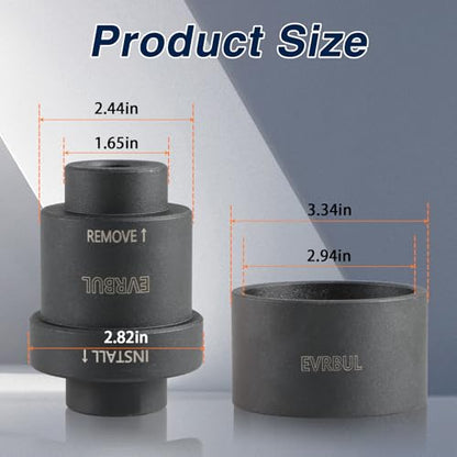 EVRBUL Upgraded Front/Rear Wheel Bearing Install and Removal Press Tool Kit Compatible with Polaris Sportsman XP 550 850 1000，Ranger 500 570 700 800 900 1000，RZR 570 900 1000, Scrambler 850 1000