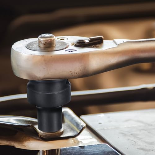 HARFINGTON 4 Point Square Socket 1" Drive 46mm Metric Square Impact Socket CR-MO Blackening Standard Wheel Sleeve Pneumatic Sleeve Tool for Auto Repair Mechanical Maintenance Home Use - size: 1"/46mm