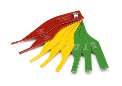 Steelman 8-Piece Brake Lining Thickness Gauge Set for Mechanics, Use with Disc and Drum Brake Pads, Color-Coded, Steel, Stamped Metric and SAE Callouts (Case of 10) - size: 8-Piece set (Case of 10)