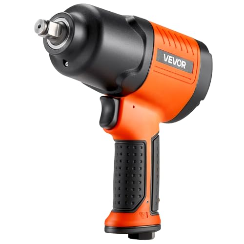 VEVOR Air Impact Wrench, 1/2" Drive Pneumatic Impact Wrench Up to 1100 ft-lbs Reverse Torque, 7500RPM 4-Speed Adjustable & Lightweight Pneumatic Gun for Auto Repairs and Maintenance - style: 1/2" 1100 ft-lbs