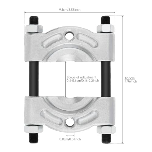 ChgImposs Heavy Duty Bearing Puller with 1/8 to 2 inch Jaw for Gear Pinion/Wheel Hub/Bearing Separator, Chrome-Plated Steel Splitter Tool - size: 1/8 to 2 inch