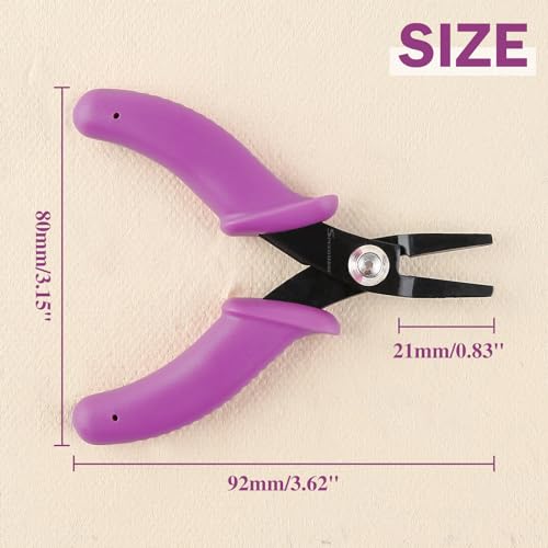 SPEEDWOX Mini Flat Nose Pliers for Jewelry Making 4" Chain Nose Pliers with Smooth Jaw Duckbill Plier Flat Jaw Small Precision Plier Beading Wire Work Craft Hobby DIY Supplies - size: 4" Flat Nose