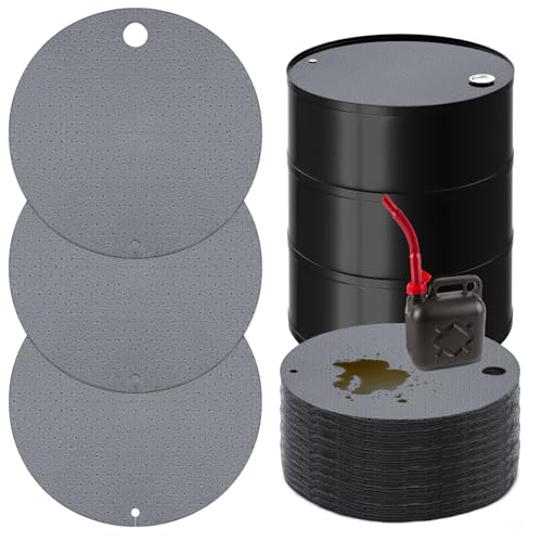 Drum Top Absorbent Pads for 55 Gallon Barrel 15 Pcs, Water Absorbent Mat Oil Spill Mat for Oil-Based & Water Based Fluids Oil Absorbent Mat