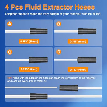 GOOACC Oil Extractor Pump for Oil Change Vacuum Pump 7L Manual Fluid Extractor Tools Kit with 4 Tubes and Storage Hole Oil Suction Pump Extractor for Automotive Boats Fluid Vacuum Evacuation Transfer - size: 7L Manual
