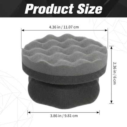 2PCS Tire Dressing Applicator Pad Hex Grip Reusable Car & Truck Tire Shine Applicator No-Drip, Streak-Free Shinig Professional Car Detailing Foam Sponge Brush Tool Works for All Tires Shine & Gels