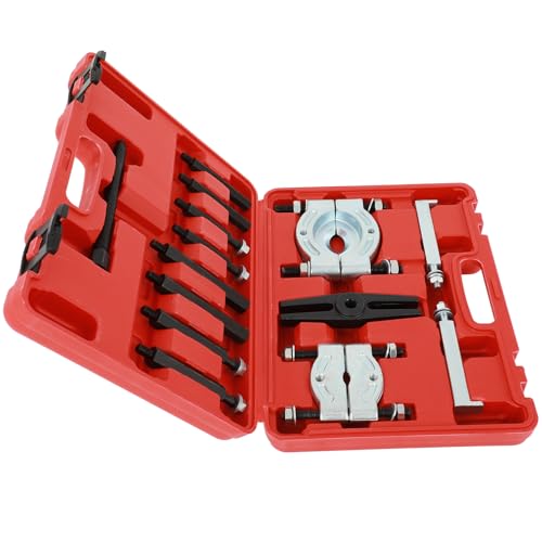 ECCPP 14 Pcs Bearing Puller Kit 5 Ton Capacity Bearing Separator | Pinion Wheel Bearing Disassembly Kit with 2 and 3 Jaws