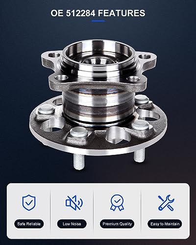 ECCPP 512284 Wheel Bearing Hub Assembly for Toyota Venza 2009-2016 | for Lexus RX350 2007-2009 5 lugs Pre-Greased Sealed - size: 512284