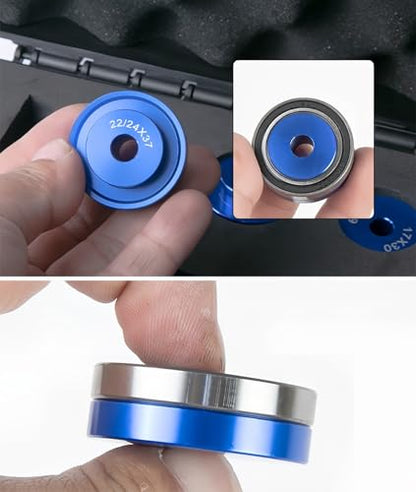 Bike Headset Press Tool - Bicycle Headset Bearing Press-in Tool - Bike Headset Cup and Bottom Bracket Press Installer Accessories - color: Blue Bearing Set