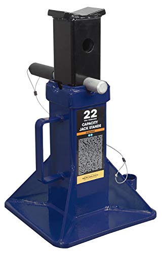 TCE 22 Ton (44,000 lb) Capacity Heavy Duty Steel Jack Stands, 2 Pack, T70072 , Blue - style: Normal