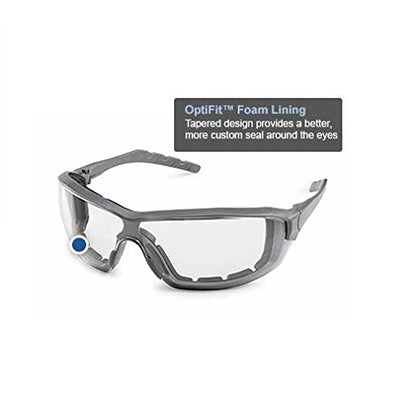 Gateway Safety 22GY0F Silverton Temple Version Safety Glass, Gray Frame- Clear in/Out Mirror FX2 Anti-Fog Lens - color: Clear in/Out Mirror Fx2 Anti-fog Lens, style: Classic