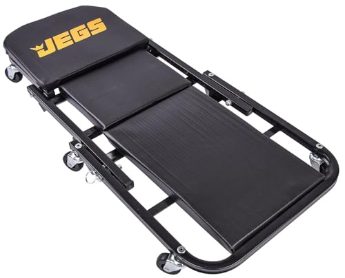 JEGS 2-in-1 Folding Creeper & Z-Seat | 2-in-1 Folding Creeper & Z-Seat for supporting the driver or passenger in the vehicle; steel construction