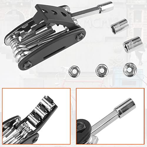 ROCKBROS Bike Multitool Lightweight 16-in-1 MTB Bicycle Multitool Compact Portable Bike Repair Tool Kit With Allen Wrench, Tire Levers-1 Pack - style: 16 in 1 Tools-1 Pack