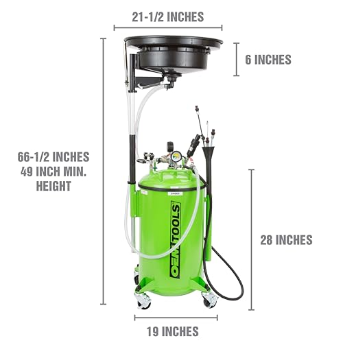 OEMTOOLS 21 Gallon Oil Drain Vacuum and Extractor, Automotive Oil Container - style: 21 Gallon Oil Drain W/ Vacuum and Extractor