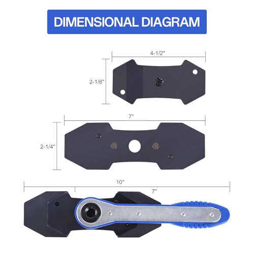 Professional Car Brake Piston Caliper Press Tool Set | Press Tool Set Includes Ratcheting Spreader, 4pcs Hangers, and 360-Degree Brake Caliper Press Ratchet