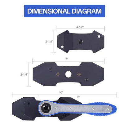 Professional Car Brake Piston Caliper Press Tool Set | Press Tool Set Includes Ratcheting Spreader, 4pcs Hangers, and 360-Degree Brake Caliper Press Ratchet