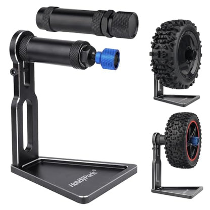 HobbyPark Aluminum RC Tire Balancer 12mm 17mm Hex Wheels Balancer Tools Compatible with Traxxas Axial Arrma Tamiya HPI Redcat 1/8 1/10 RC Crawler Car Truck On Road Touring Drifting