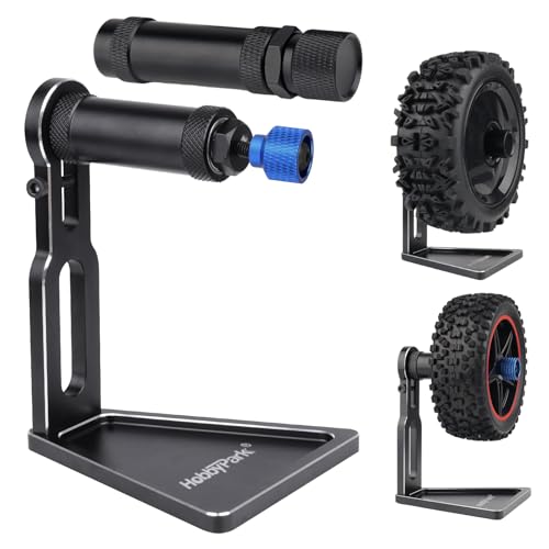 HobbyPark Aluminum RC Tire Balancer 12mm 17mm Hex Wheels Balancer Tools Compatible with Traxxas Axial Arrma Tamiya HPI Redcat 1/8 1/10 RC Crawler Car Truck On Road Touring Drifting