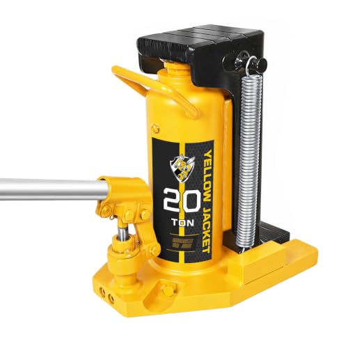 YELLOW JACKET Toe Jack 10 Ton Toe/ 20 Ton Top Capacity Hydraulic Machine Jack Lift,Air Hydraulic Claw Jack for Car Repair,Machinery,Industry Equipment - size: 20 Ton