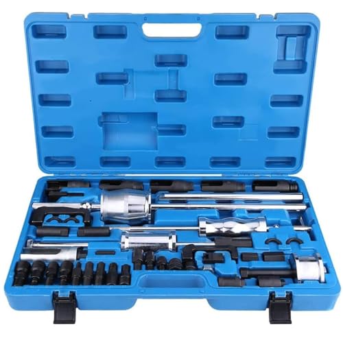 40Pcs Common Rail Diesel Injector Extractor Puller Set Injection Tool Kit,Slide Hammer Puller Adaptor Injector Puller Set