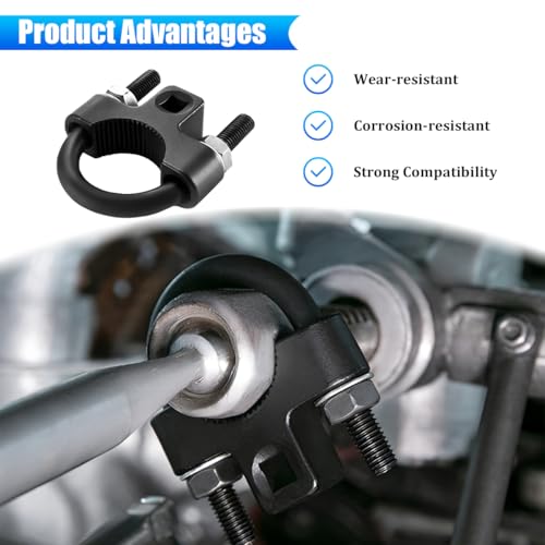Bittwee Car Inner Tie Rod Removal Tool, U-Shaped Low-Profile Vehicle Tie Rod End Hex Wrench Tool with Non-Slip Teeth, Auto Steering Wheel Installation Wrench, Universal for SUV RV Truck