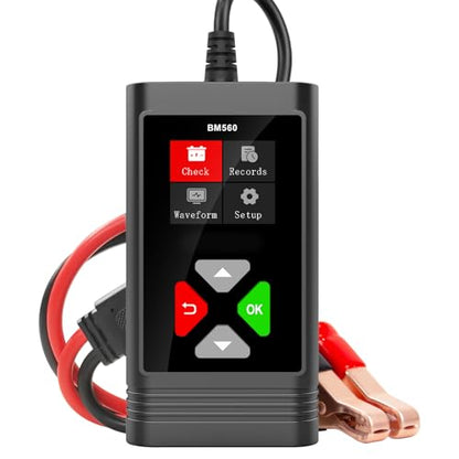 Car Battery Testers 6V 12V BM560 Battery Load Tester, ELMCONFIG 100-2000 CCA Automotive Battery Alternator Battery Analyzer for Truck Motorcycle SUV Boat - color: BM560