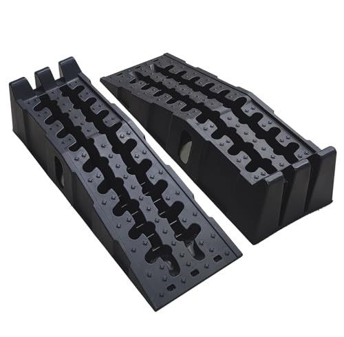 Car Ramps for Oil Changes Lift 6.7'', Vehicle Maintenance Portable Anti-Slip Ramp for Truck Garage RV Trailer Tire Change