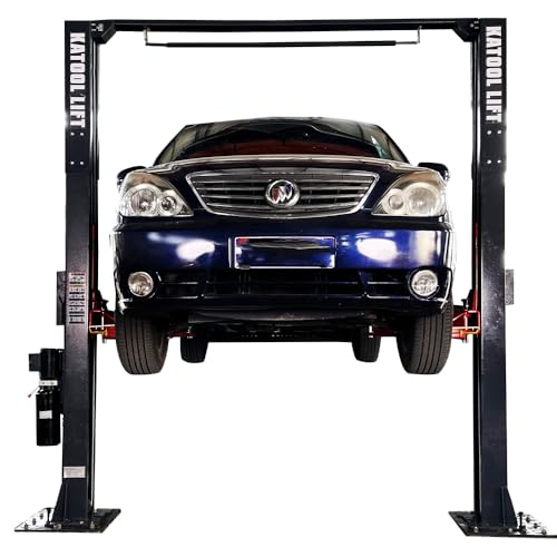 KATOOL Single Point Lock Release 12000lbs Lifting Capacity 4.0HP 2/Two Post Lift Automotive Car Lift Clearfloor Car Lift for Home Garage and Shop, 220V - size: 112*18*36