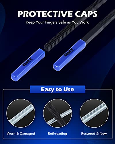 Orion Motor Tech 49 Piece Thread Chaser Set, Metric and SAE Thread Repair Kit with 22 Taps 24 Dies 3 Thread Files, Universal Rethreading Kit Thread Restorer Tool Set in UNC UNF Metric Sizes with Case - size: Metric and SAE