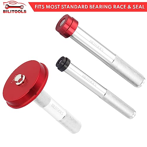 BILITOOLS Bearing Race and Seal Driver Set, 43PCS SAE & Metric | 4 Handles & 39 Dual-Sided Adapters, Bearing Press Kit, Complete Seal Installer Kit, Portable Storage Case - size: 43 Piece Bearing Press Kit