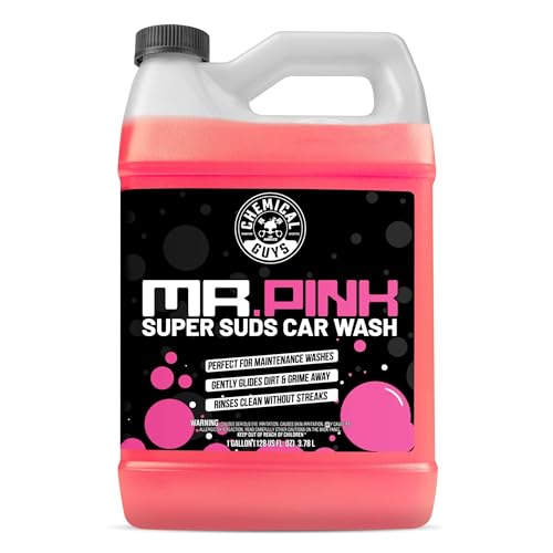 Chemical Guys, Mr. Pink pH-Balanced Car Wash Soap for Foam Cannons, 128 oz | Thick foaming suds lift dirt and grime in foam cannons, blasters or buckets, gentle on wax, sealant and ceramic - size: 128 Fl Oz (Pack of 1)