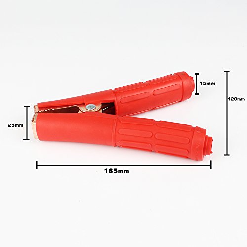 Heavy Duty Jumper Cables Boosters Copper Alligator Clips Replacement Chioce for Trunk & RV,1000A 1300A 1500A,2PCS Red+Black (1300A)