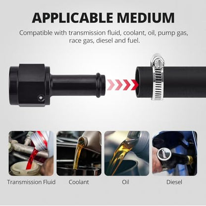 EVIL ENERGY 1/2" Transmission Oil Cooler Hose 5FT 250PSI SAE J1532 - size: 1/2 5FT