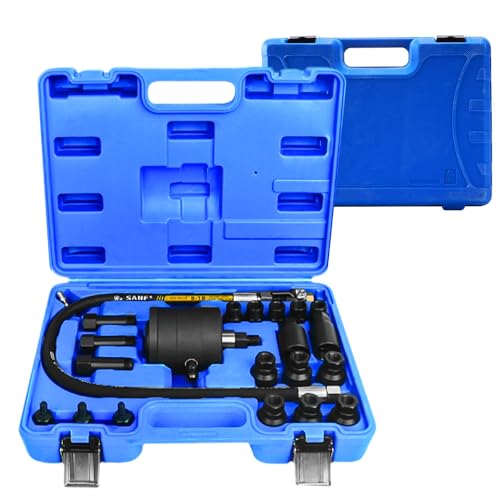 Angchun Pneumatic Injector Puller Diesel Injector Puller with Various Adapters 22PCS Pneumatic Puller Set for Injector Pneumatic Diesel Injector Extractor Removal Tool Puller Set for Diesel Engines - color: blue