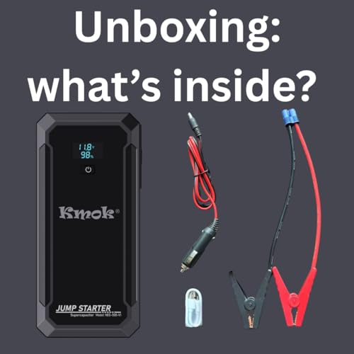 Super Capacitor Jump Starter, 12V Batteryless Portable Jump Starter – Instant Power for 8.0L Gas & 4.0L Diesel Engines | No Pre-Charge Needed | Built-in Supercapacitor | Includes Jumper Cables | 8.0L Gas/4.0L Diesel, No Pre-Charge, -40°C~70°C, 100,000+ Us