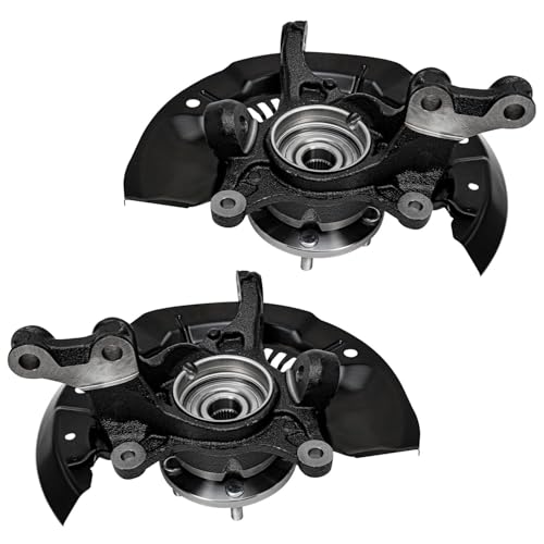 Detroit Axle - FWD Front Steering Knuckles & Wheel Hub Bearings + Struts w/Coil Spring Replacement for 2011-2014 Toyota Sienna 3.5L - size: 4QU48683/ Big strut kit