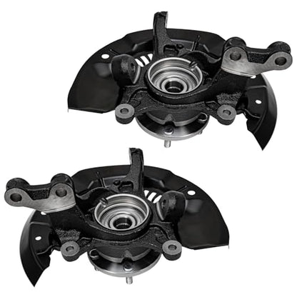 Detroit Axle - FWD Front Steering Knuckles & Wheel Hub Bearings + Struts w/Coil Spring Replacement for 2011-2014 Toyota Sienna 3.5L - size: 4QU48683/ Big strut kit