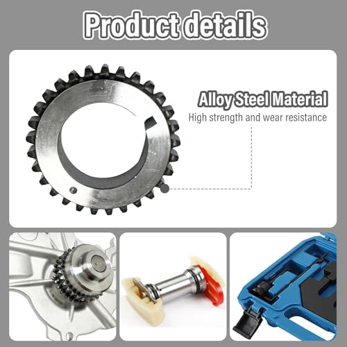 3.5 Timing Chain Kit with Water Pump + Camshaft Holding Tool with Chain Alignment Tool Fit for 2011-2019 Ford Edge/Explorer/Flex/Taurus 3.5L 3.7L V6,Timing Chain Set for 303-1248 BL3Z6268A