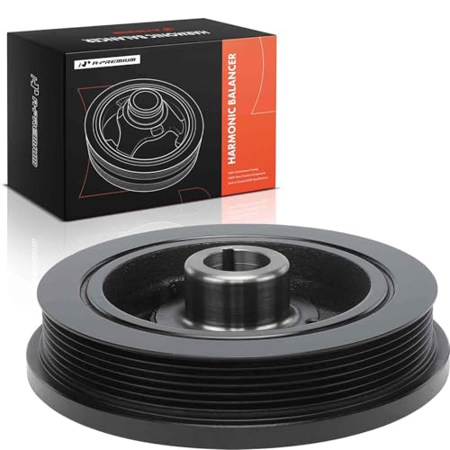 A-Premium Engine Harmonic Balancer Crankshaft Pulley - OHV L6 4.0L - Compatible with Jeep Vehicles - 1987-2006 - Cherokee, Grand Cherokee, Comanche, Wagoneer, Wrangler, TJ, for# 33002920AB, 33002920