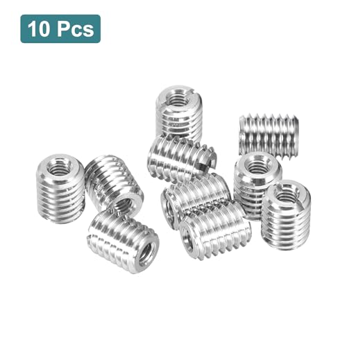 uxcell 10Pcs Threaded Inserts, M4-0.7x10 & M8-1.25x10 Stainless Steel 303 Screw Thread Sleeves Thread Repair Insert for Mechanical Equipment - size: M4-0.7x10 & M8-1.25x10mm