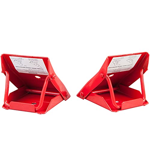 BIG RED AD4664 Torin Steel Safety Wheel Chock: Foldable Tire Stop, Red, 1 Pair, 10.52 x 8.48 x 8.99 cm