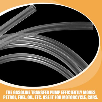 Gasoline Siphon Kit Manual Hand Pump Fuel Transfer Hose for Cars Motorcycles Boats Lightweight PVC Plastic Oil Extraction