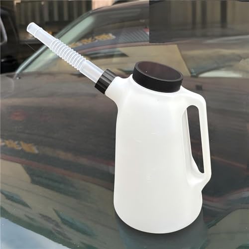Oil Jug, Oil Measuring Container Automotive and Flexible Oil Funnel Set Oil Dispenser Automotive Motor Oil Container with Lid with Cap (2 Quart) - size: 2 Quart