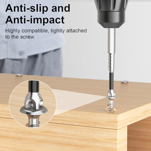 High Magnetic Screwdriver Drill Bit Set - 9Pcs K5 Impact Resistant Non Slip Bit - Magnetic Screwdriver Set - Screwdriver Bit Set - 25 50 65 70 75 90 100 120 150 (9pcs) - color: 9 Pcs