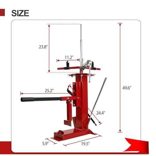 Manual Tire Changer, Portable Bead Breaker Tool for 8"-16" Tires | Heavy-duty steel construction with reinforced rectangular base for stable tire mounting and long-lasting durability - size: for 4" - 16.5" Tires
